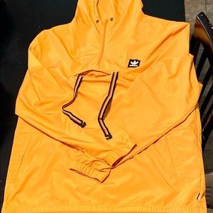 Yellow half zip adidas wind breaker